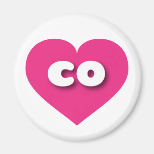 Colorado Hot Pink heart - I Liebe co Magnet