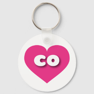 Colorado Hot Pink heart - I Liebe co Schlüsselanhänger