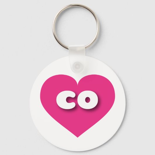 Colorado Hot Pink heart - I Liebe co Schlüsselanhänger (Vorderseite)