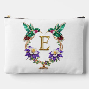 Colorado-Hummingbird- und Columbine-Buchstabe-E-Ho Zubehörtasche