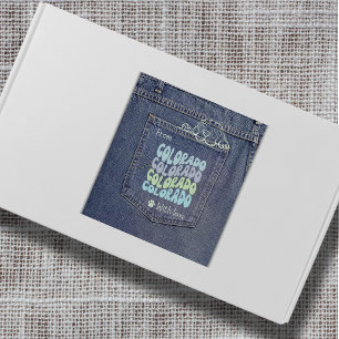 Colorado Hund-Kontur Jean Pocket Square Sticker