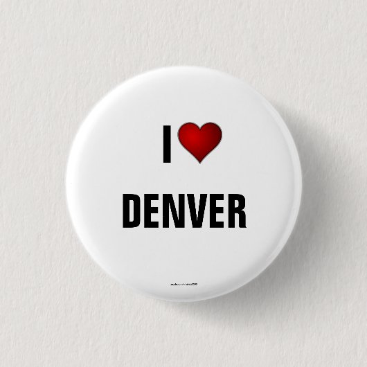 COLORADO: Ich Liebe Denver Pinback Taste Button (Vorderseite)
