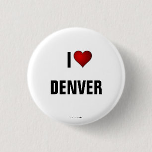 COLORADO: Ich Liebe Denver Pinback Taste Button