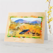 Colorado im Herbst Grußkarte Karte (Gelbe Blume)