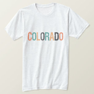 Colorado in verblaßter Retro Farbbeschriftung T-Shirt