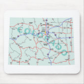 Colorado Interstate Map Mousepad (Vorne)