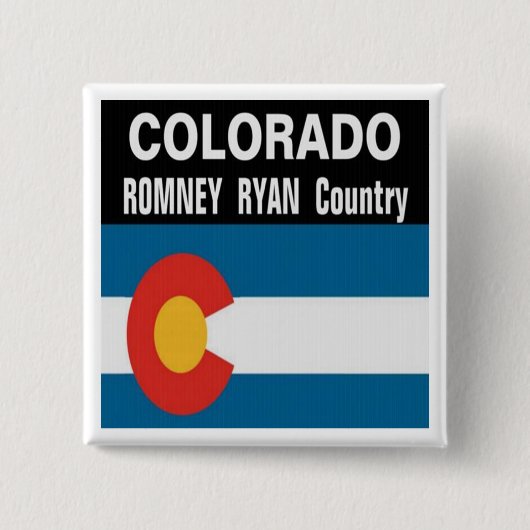COLORADO ist Romney Ryan Land-Knopf Button (Vorderseite)