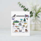 Colorado Karte mit touristischen Zielen (Stehend Vorderseite)