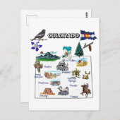 Colorado Karte mit touristischen Zielen (Vorne/Hinten)