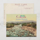 Colorado-Karte Postkarte (Vorne/Hinten)