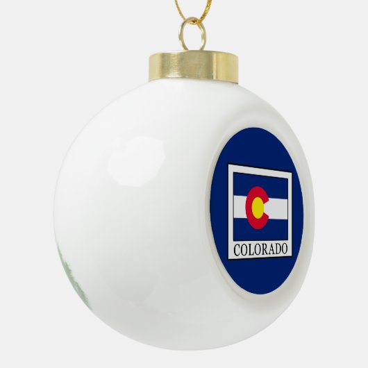 Colorado Keramik Kugel-Ornament (Links)