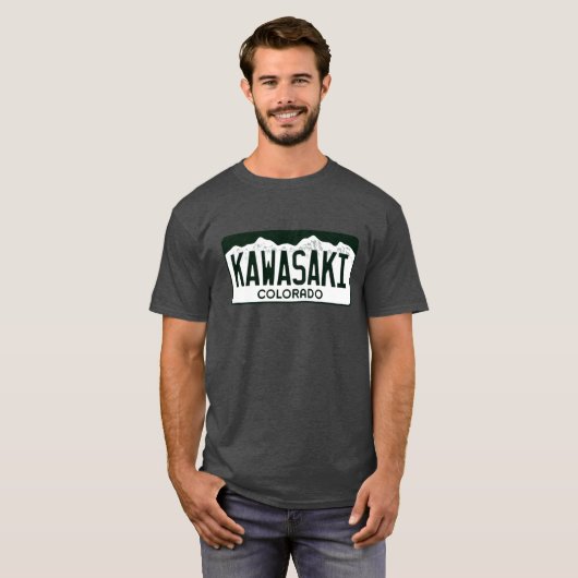 Colorado-Kfz-Kennzeichen: Kawasaki T-Shirt (Vorne ganz)