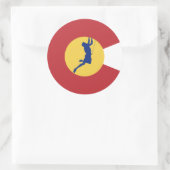 Colorado Klettern Runder Aufkleber (Tasche)