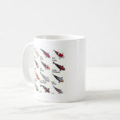 Colorado Koi Fisch Sorten Nishikigoi Kaffeetasse (Vorderseite Links)