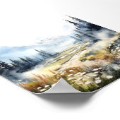 Colorado Landschaft Wasserfarbenes Poster (Ecke)
