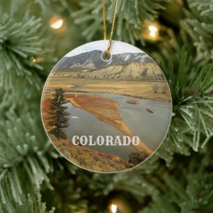 Colorado Landschafts-Feiertage Keramik Ornament