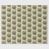 Colorado Lark Bunting Bird Surrounded Claret Cup Geschenkpapier (Flach)