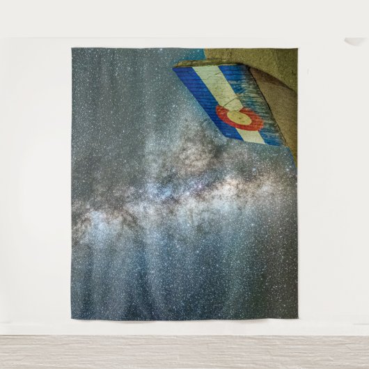 Colorado Leving // Milkyway Galaxy Long Exposure Wandteppich (Vorderseite)