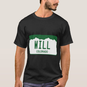 Colorado License Plate - Will T-Shirt