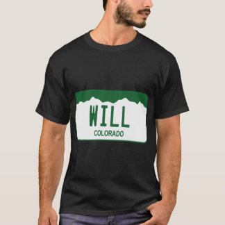 Colorado License Plate - Will T-Shirt