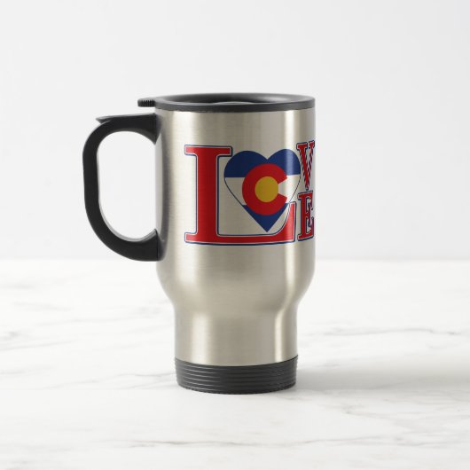 Colorado Liebe Herz Reisebecher (Links)