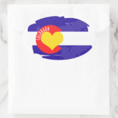 Colorado-Liebe Ovaler Aufkleber (Tasche)