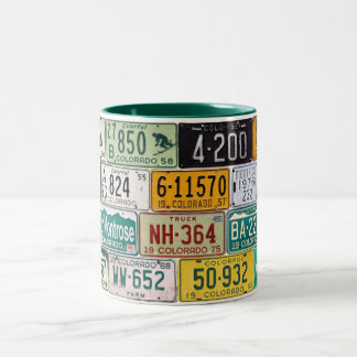 Colorado-Lizenz-Platten-Tasse Zweifarbige Tasse