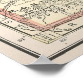 Colorado Map mit Städten und Landkreisen (1891) Poster (Ecke)