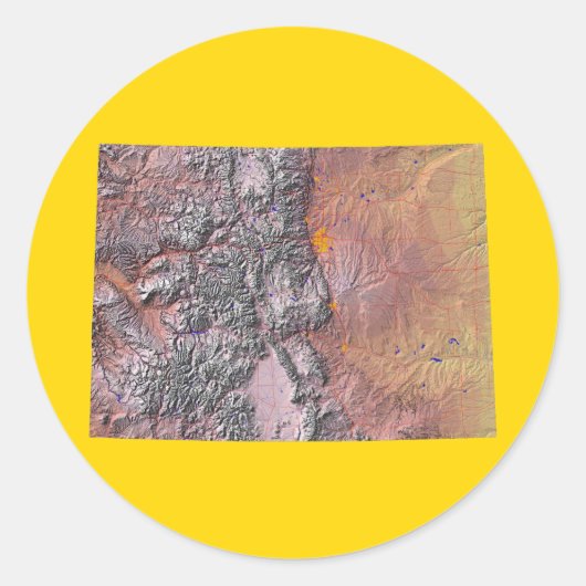 Colorado Map Sticker (Vorderseite)