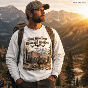 Colorado Maultierhirsch-Bogenjagd-Berg-Sweatshirt Sweatshirt