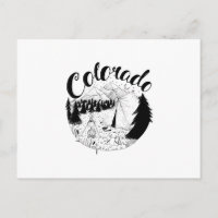 Colorado Mountain Camper Ink Illustration