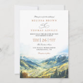 Colorado Mountain Destination QR Code Wedding Einladung (Vorderseite)