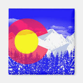 Colorado Mountain Flag Magnet (Vorne)