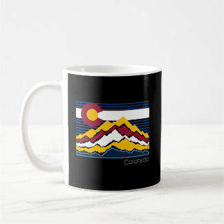 Colorado Mountain Flag Vintag Grafik Kaffeetasse