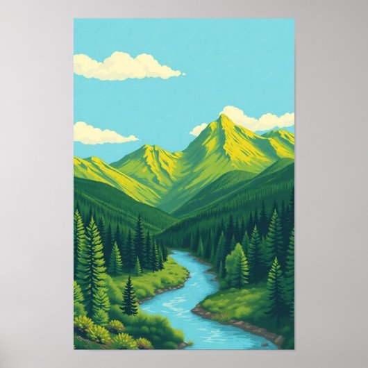 Colorado Mountain Landscape wall art Poster (Vorne)