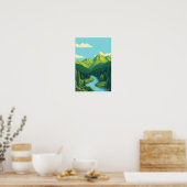 Colorado Mountain Landscape wall art Poster (Küche)