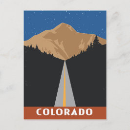 Colorado Mountain Road Vintage Stil Postkarte