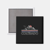 Colorado Mountain State Flag Tee Rocky Mountains S Magnet (Vorderseite/Rückseite)