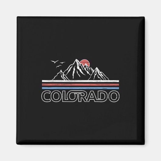 Colorado Mountain State Flag Tee Rocky Mountains S Magnet (Vorne)