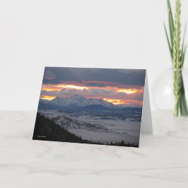 Colorado Mountain Sunset Card Karte