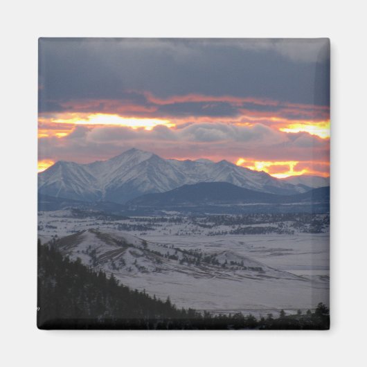 Colorado Mountain Sunset Magnet (Vorne)