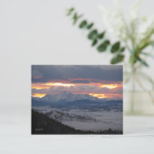 Colorado Mountain Sunset Postcard Postkarte (Stehend Vorderseite)