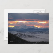 Colorado Mountain Sunset Postcard Postkarte (Vorne/Hinten)