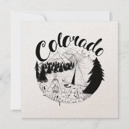 Colorado Mountain Travel Ink Zeichnend