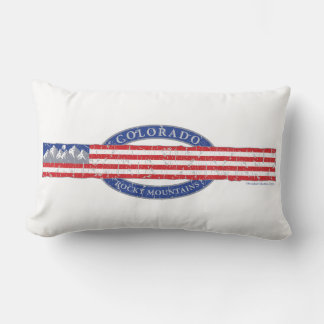 Colorado Mountain USA Flag Lendenkissen