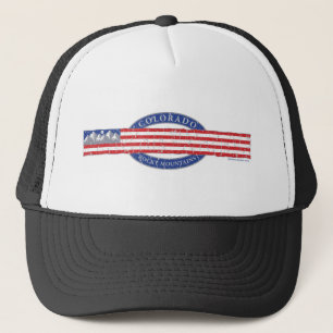 Colorado Mountain USA Flag Truckerkappe