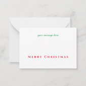 Colorado Mountain Winter Weihnachtskarte Mitteilungskarte (Rückseite)