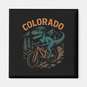 Colorado Mountainbiken T-Rex Dinosaur Lustig Fahrr Magnet