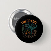 Colorado Mountainbiken T-Rex Dinosaur Lustig Radfa Button (Vorne & Hinten)