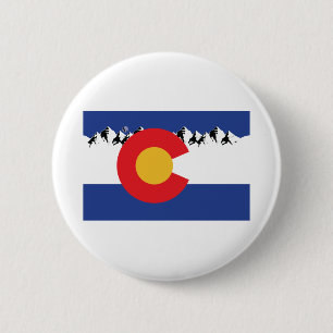 Colorado Mountains Button